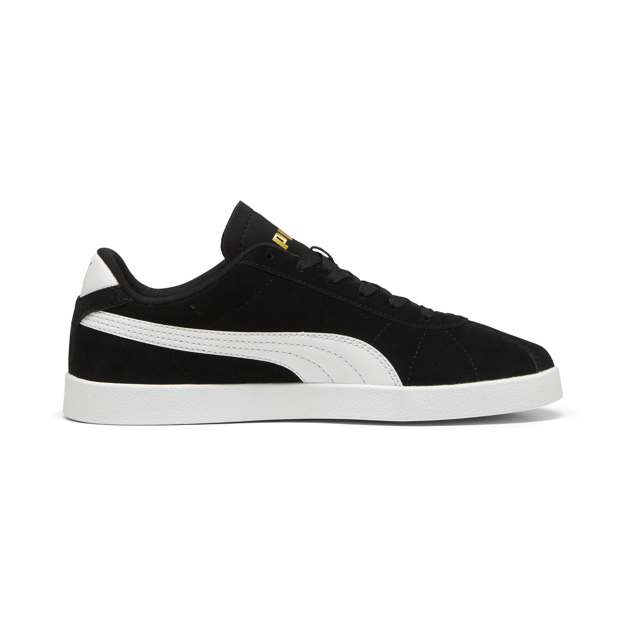 PUMA Club II Suede unisex sneakers, Zwart/Wit/Goud, Maat 37 thumbnail 3