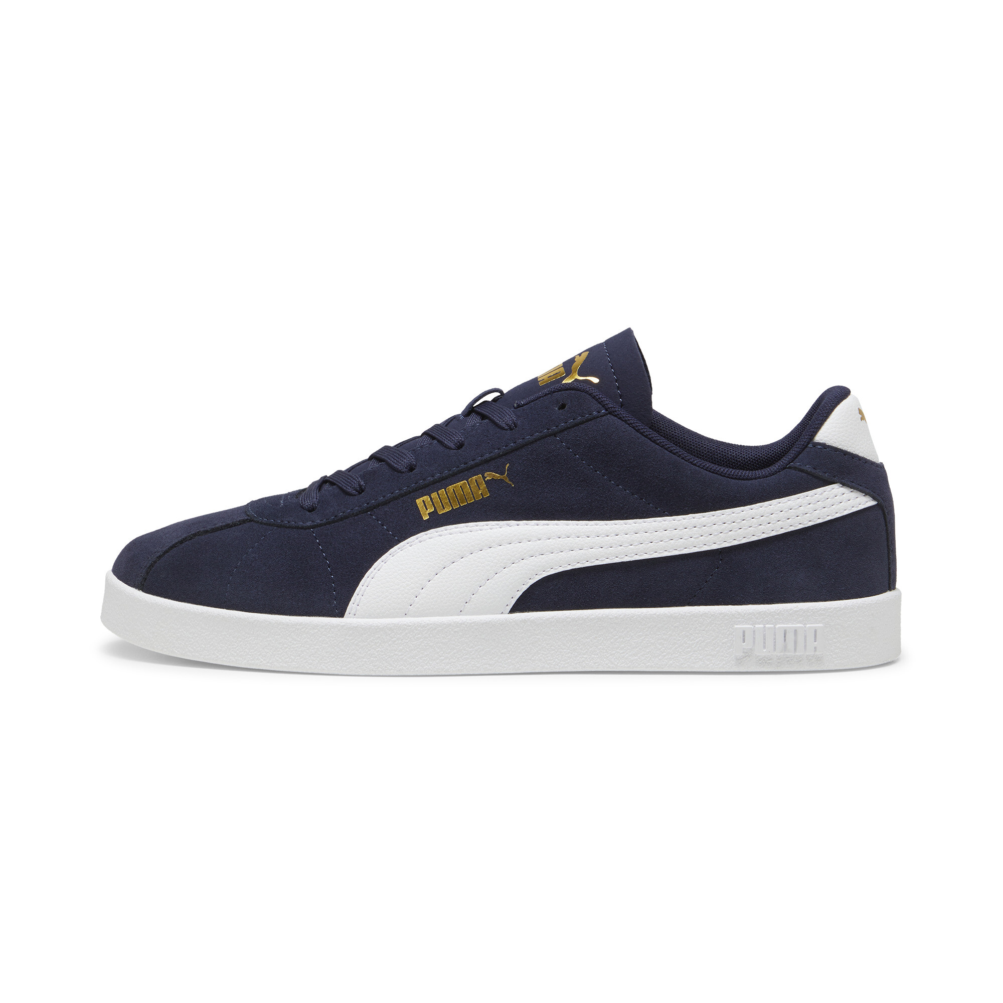 Puma Club II Suede Sneakers Unisex Schuhe | Mit Plain | Navy/White/Gold | Größe: 38.5