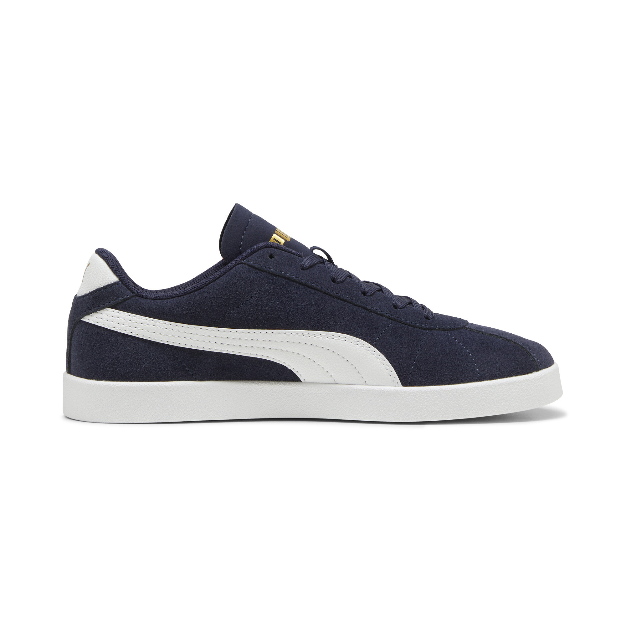 PUMA Club II Suede unisex sneakers, Blauw/Wit/Goud, Maat 45 thumbnail 3