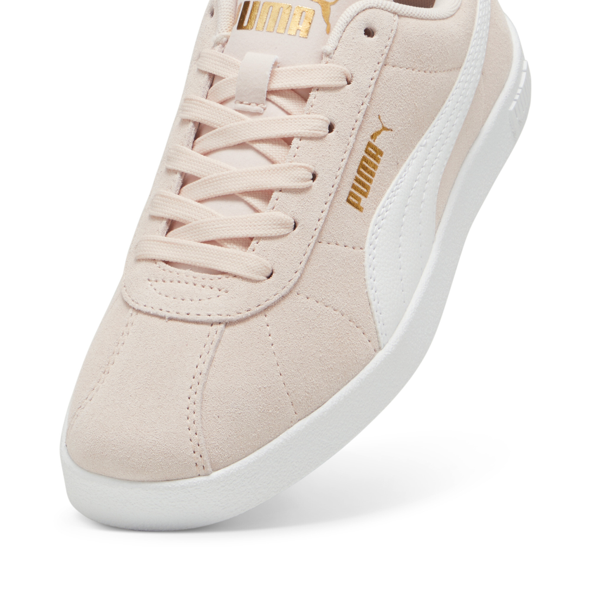 PUMA Club II Suede unisex sneakers, Roze/Wit/Goud, Maat 41