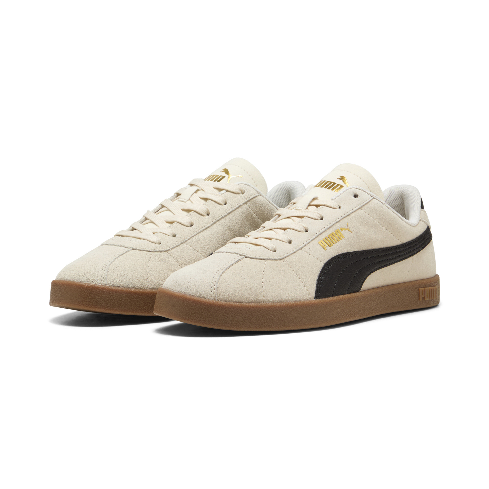PUMA Club II Suede unisex sneakers, Zwart/Goud, Maat 42 thumbnail 6