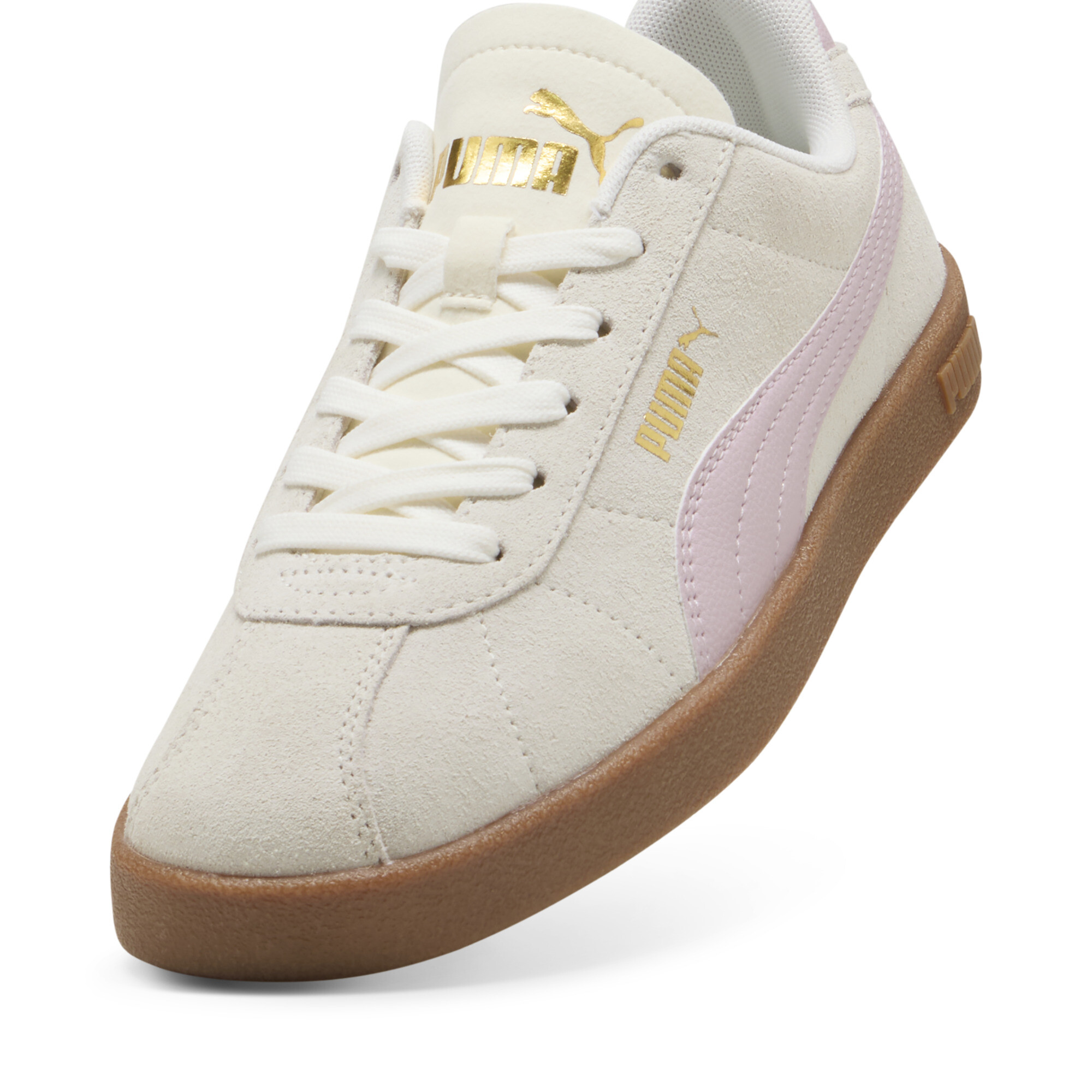 PUMA Club II Suede unisex sneakers, Roze/Wit, Maat 46