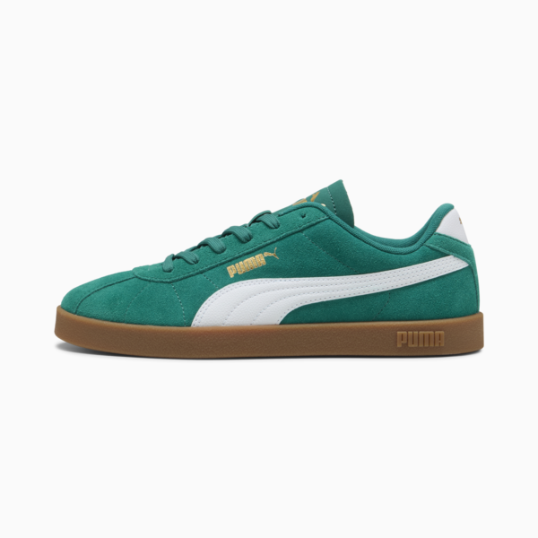 PUMA Club II Suede Sneakers Unisex, Wild Green-PUMA White-PUMA Gold, large-ZAF