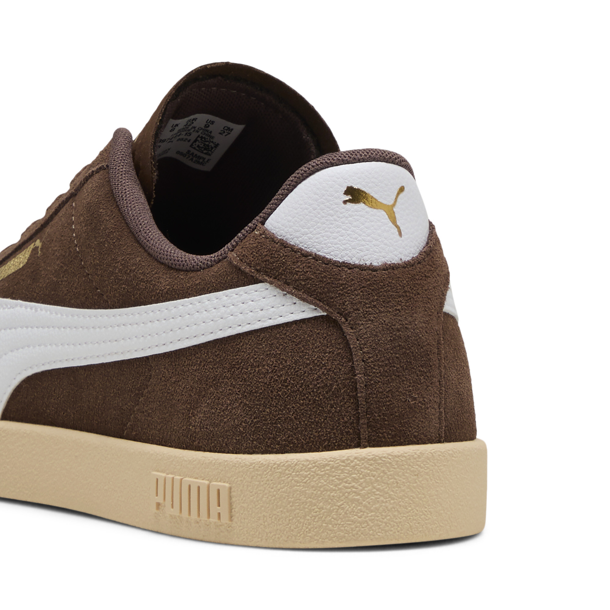 PUMA Club II Suede unisex sneakers, Wit/Goud/Brons, Maat 43 thumbnail 5