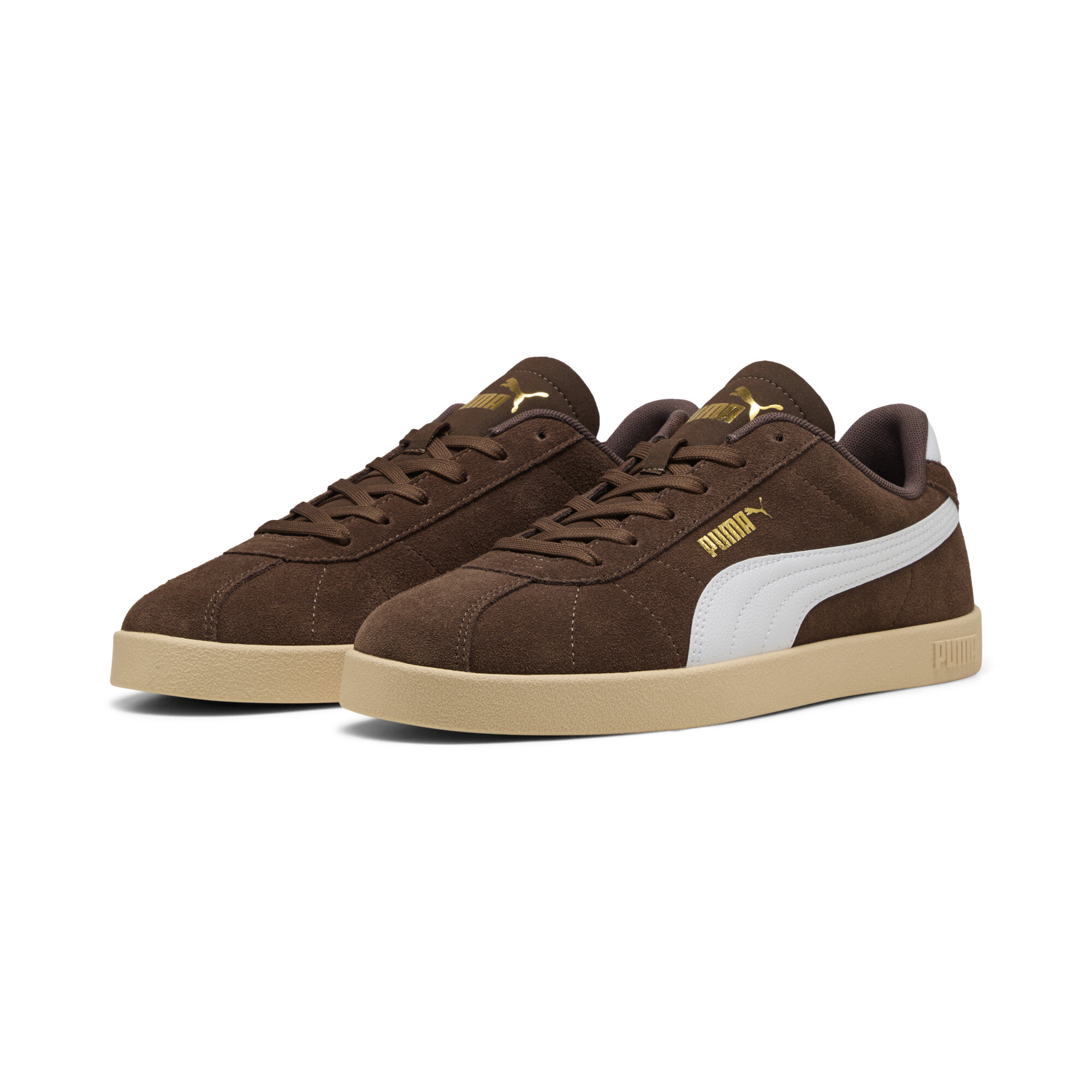 PUMA Club II Suede unisex sneakers, Wit/Goud/Brons, Maat 43 thumbnail 6