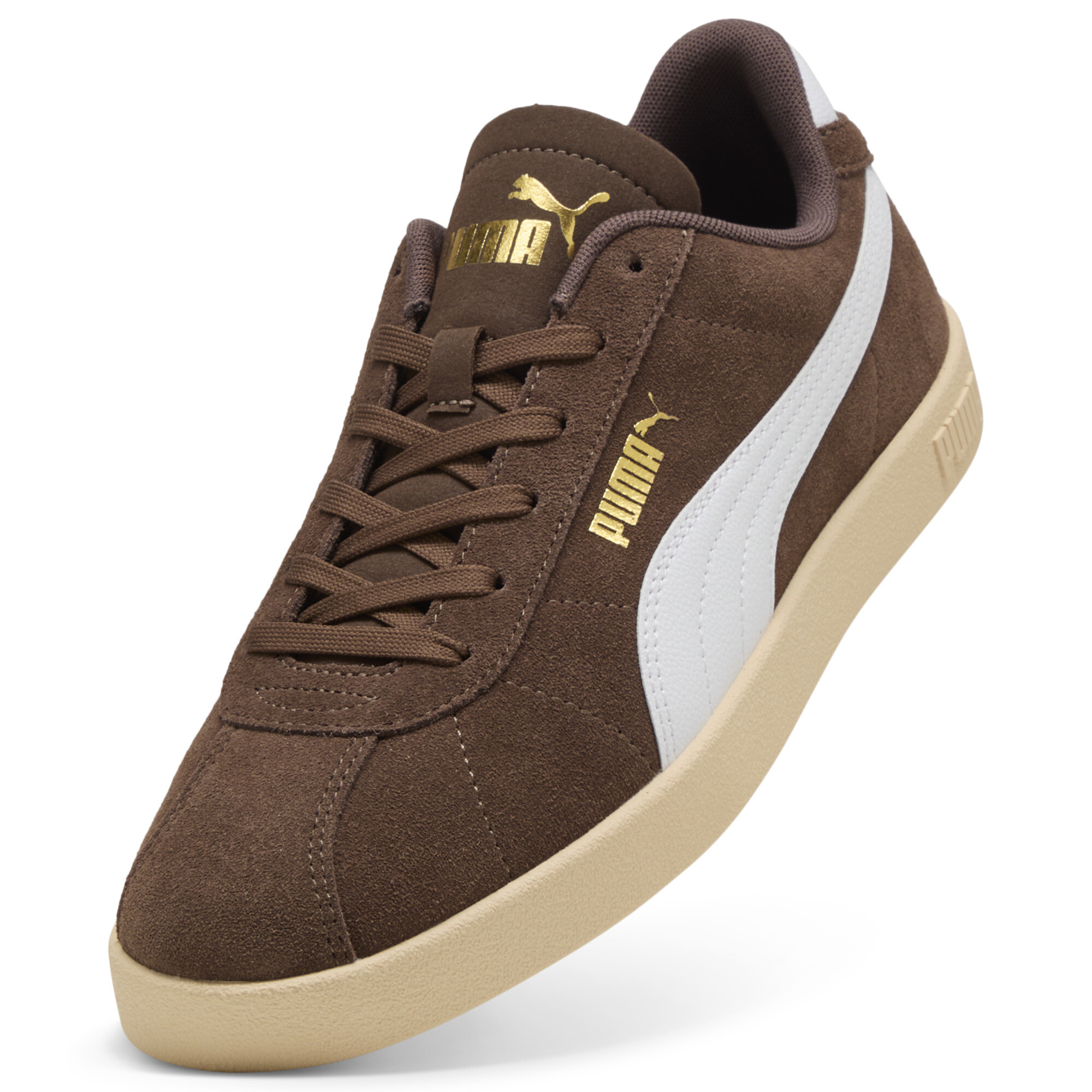 PUMA Club II Suede unisex sneakers, Wit/Goud/Brons, Maat 43 thumbnail 2