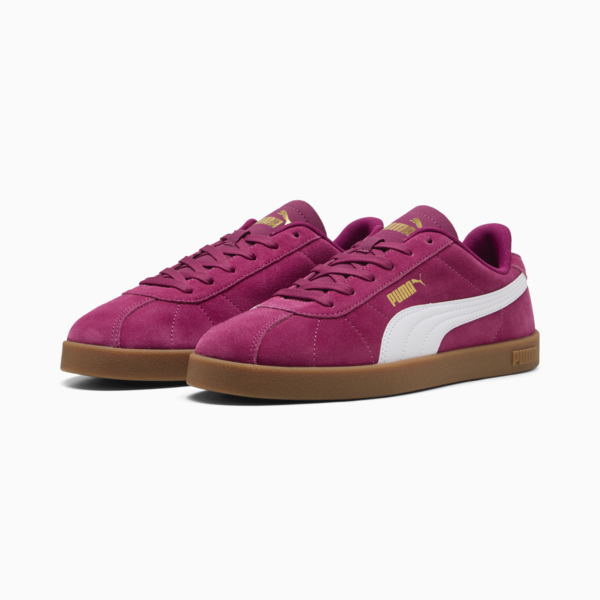PUMA Club II Suede Sneakers Unisex, Berry-PUMA White-PUMA Gold, large-ZAF