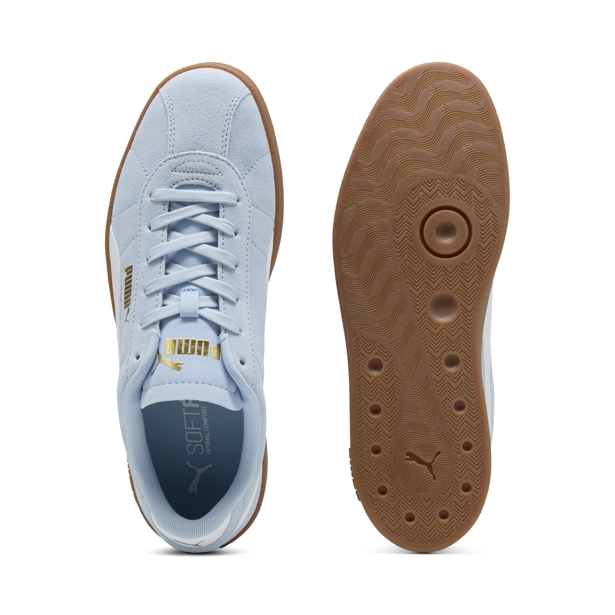 PUMA Club II Suede unisex sneakers, Wit/Goud, Maat 47 thumbnail 4