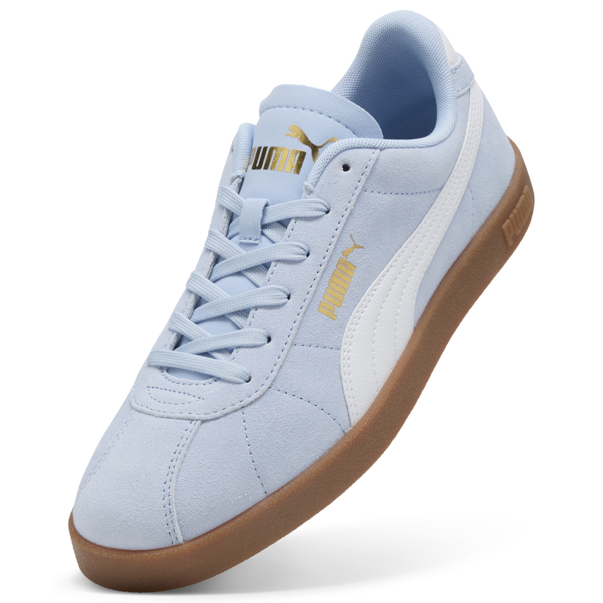 PUMA Club II Suede unisex sneakers, Wit/Goud, Maat 47 thumbnail 2
