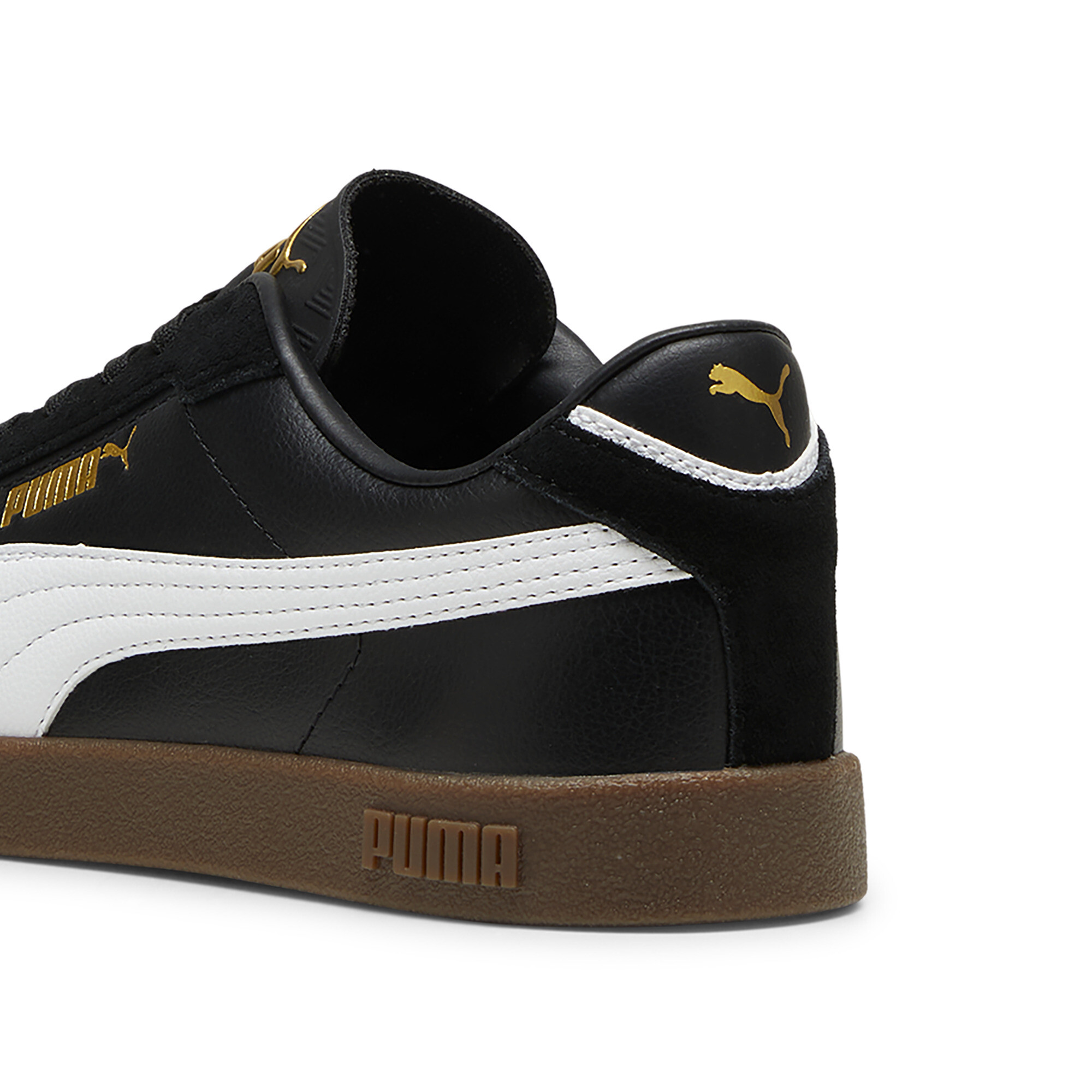 PUMA Club II Era unisex sneakers, Zwart/Wit/Goud, Maat 44,5 thumbnail 5