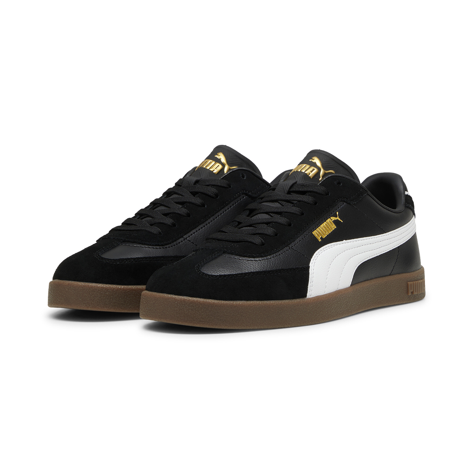 PUMA Club II Era unisex sneakers, Zwart/Wit/Goud, Maat 44,5 thumbnail 6