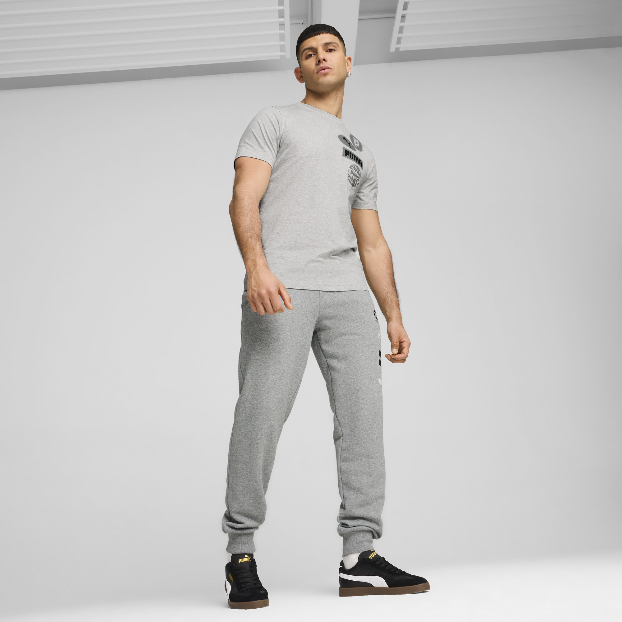 PUMA Club II Era unisex sneakers, Zwart/Wit/Goud, Maat 44,5 thumbnail 7