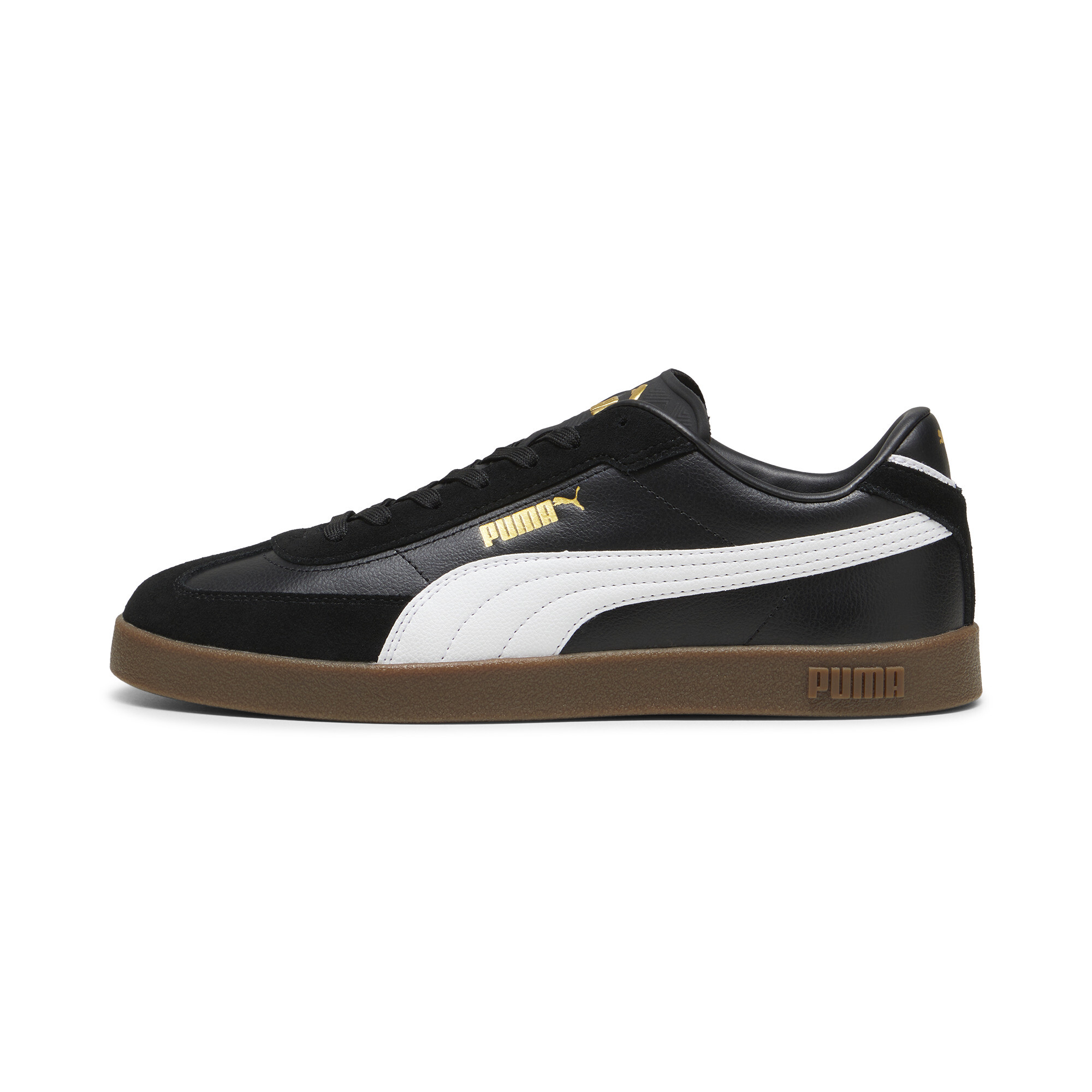 Puma Club II Era Sneakers Unisex Schuhe | Mit Plain | Black/White/Gold | Größe: 38.5