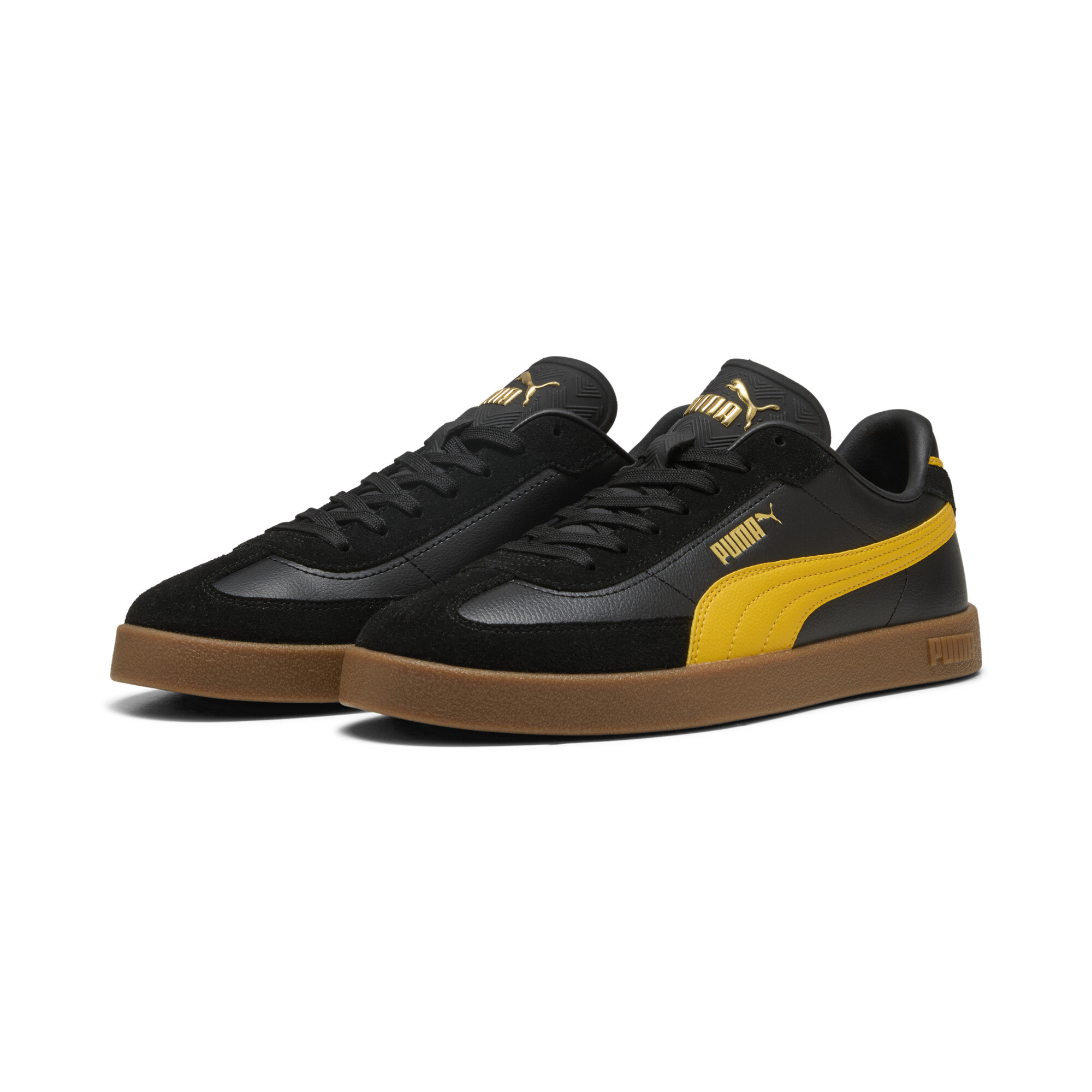 PUMA Club II Era unisex sneakers, Zwart/Geel, Maat 38,5 thumbnail 6