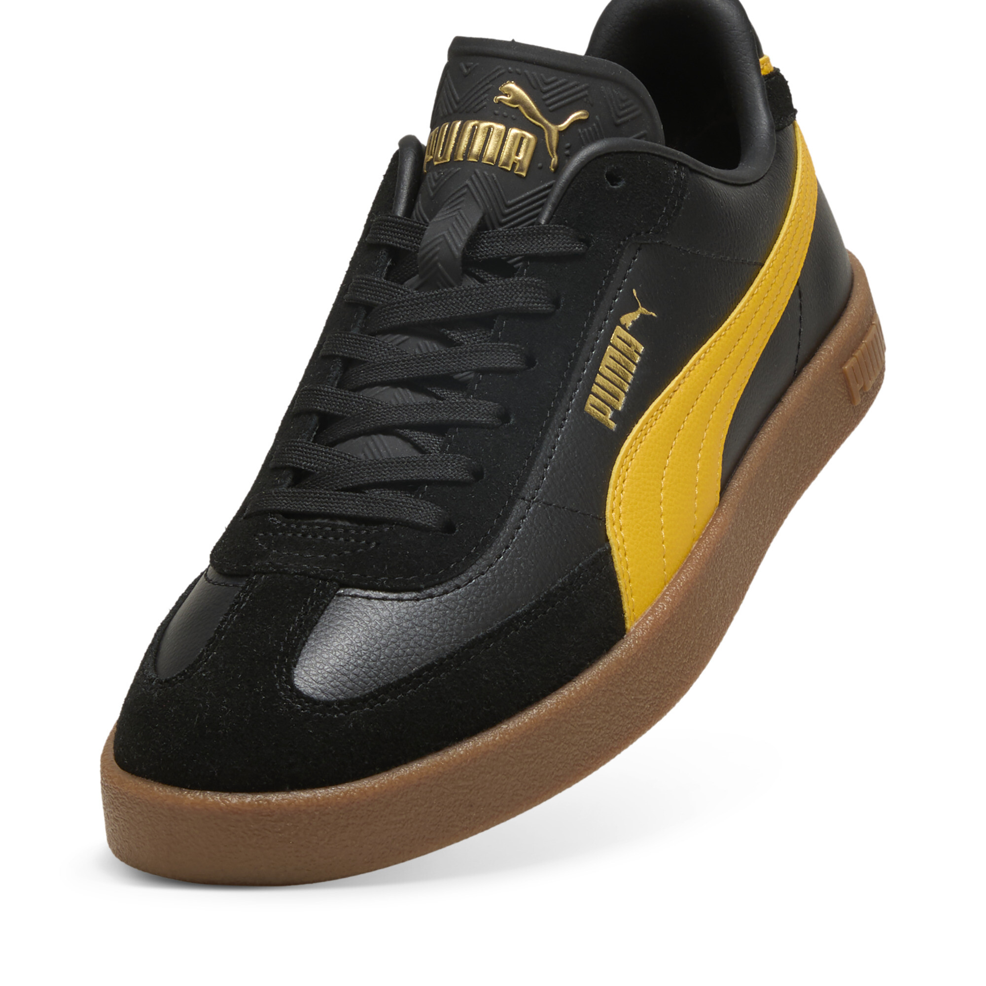 PUMA Club II Era unisex sneakers, Zwart/Geel, Maat 43