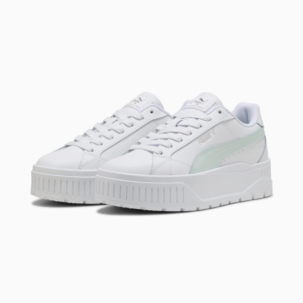 Zapatillas Karmen II Cuero para mujer, PUMA White-Peaceful Blue, large-ARG