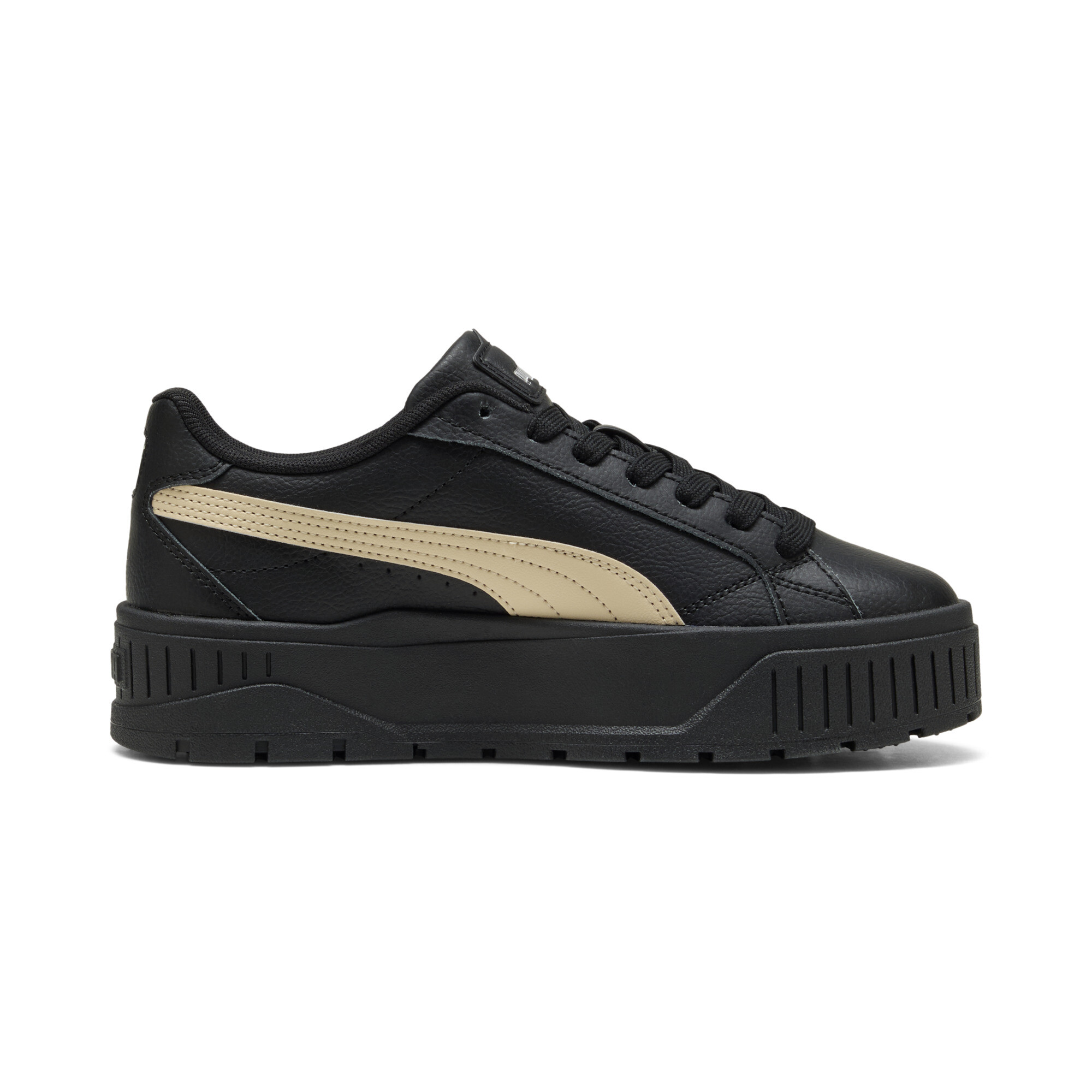 PUMA Karmen II Leather sneakers voor Dames, Zwart/Zilver, Maat 37,5 thumbnail 3
