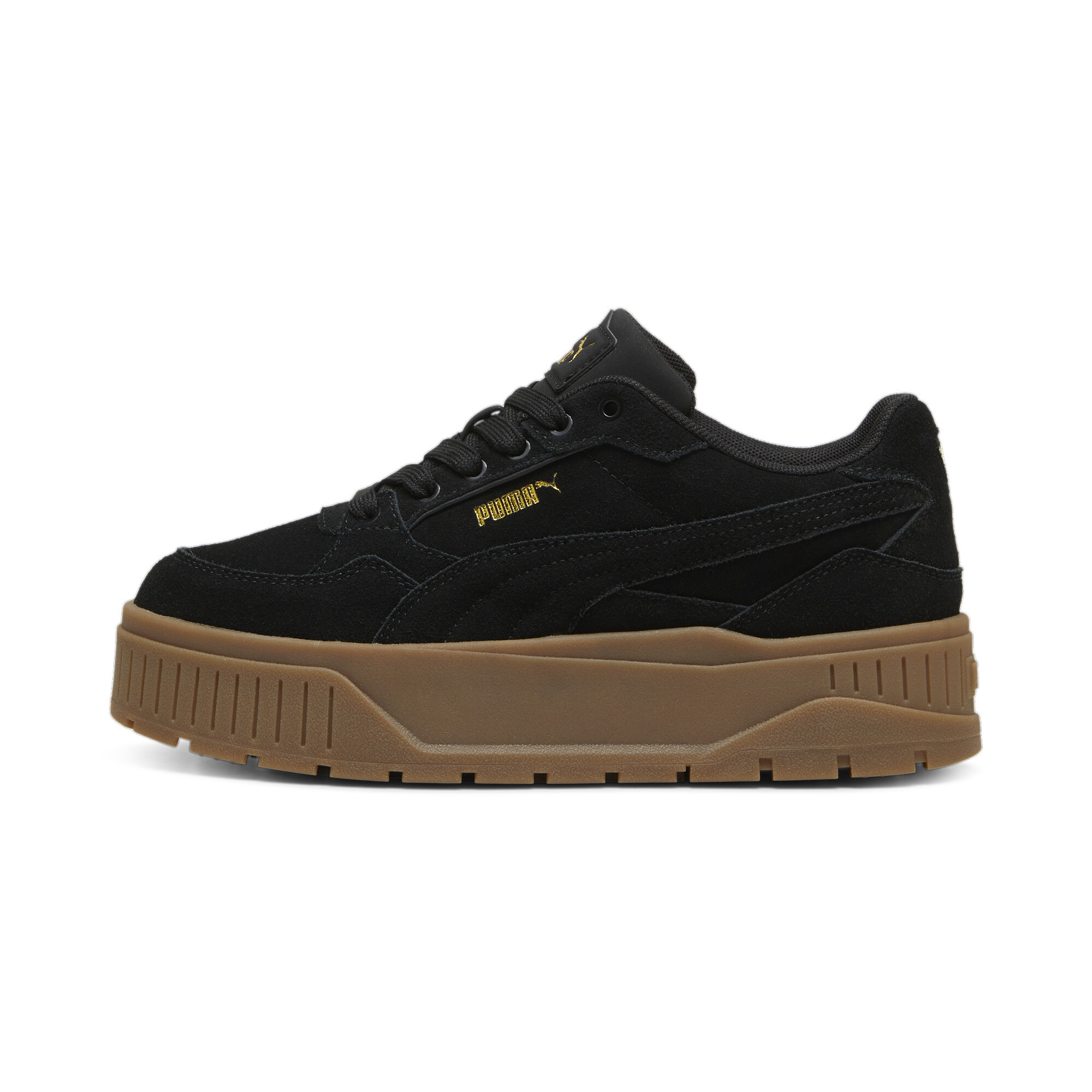 Puma Karmen II Idol Suede Sneakers Damen Schuhe | Black/Black/Gold | Größe: 41