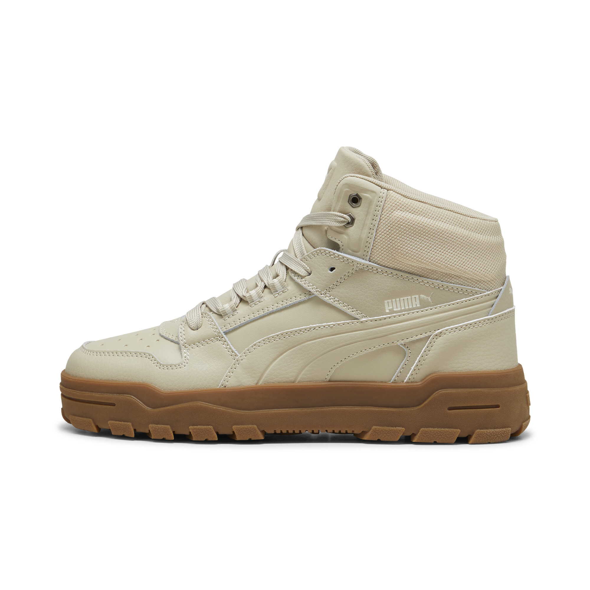 Puma Rebound Abrupt Sneakers Unisex Schuhe | Mit Plain | Desert Dust/Alpine Snow/Gum | Größe: 44