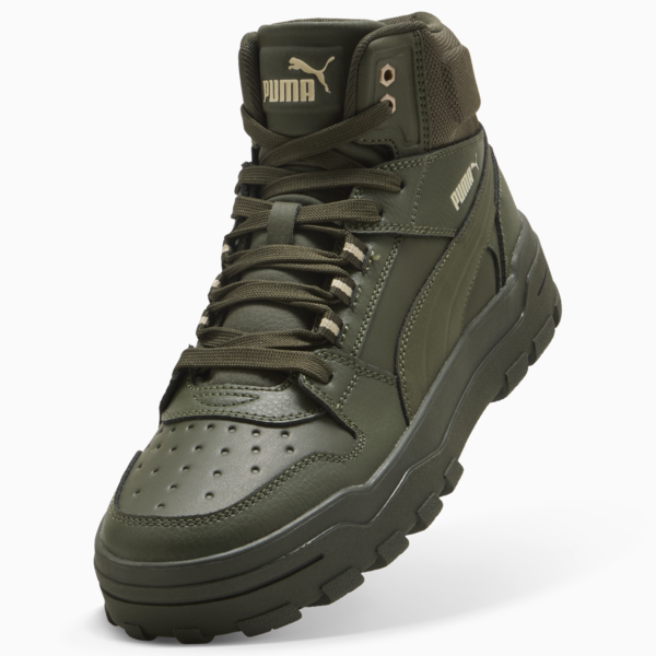 Rebound Abrupt Sneakers Unisex, Canvas-Dark Olive-PUMA White, large-ZAF