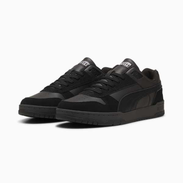 Rebound Game Low Suede Sneakers Unisex, PUMA Black-Galactic Gray-Flat Dark Gray, large-ZAF