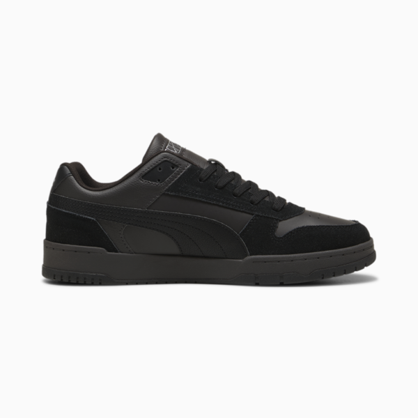 Rebound Game Low Suede Sneakers Unisex, PUMA Black-Galactic Gray-Flat Dark Gray, large-ZAF