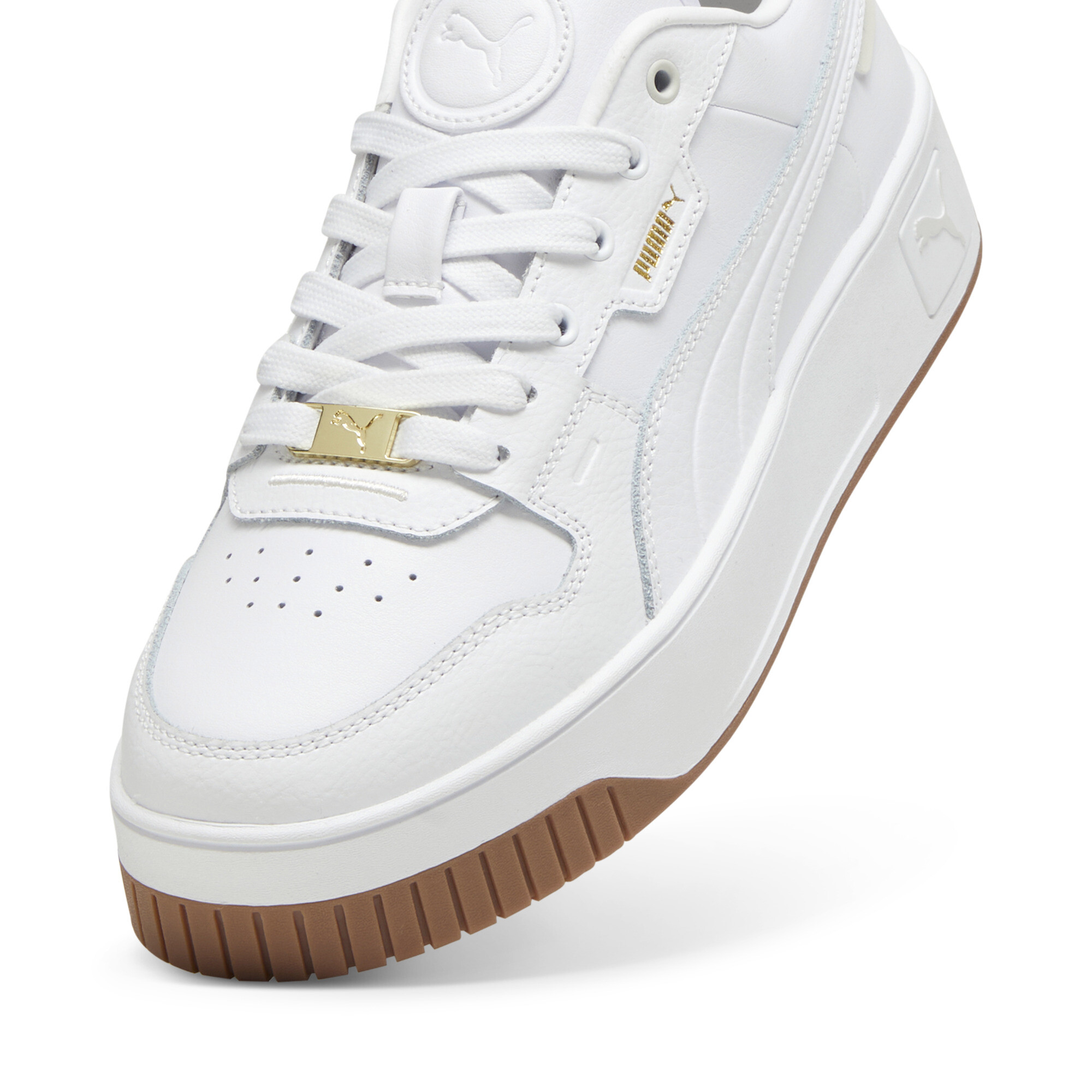 Women's Puma Carina Street Lux Sneakers, White, Size 38.5, Shoes