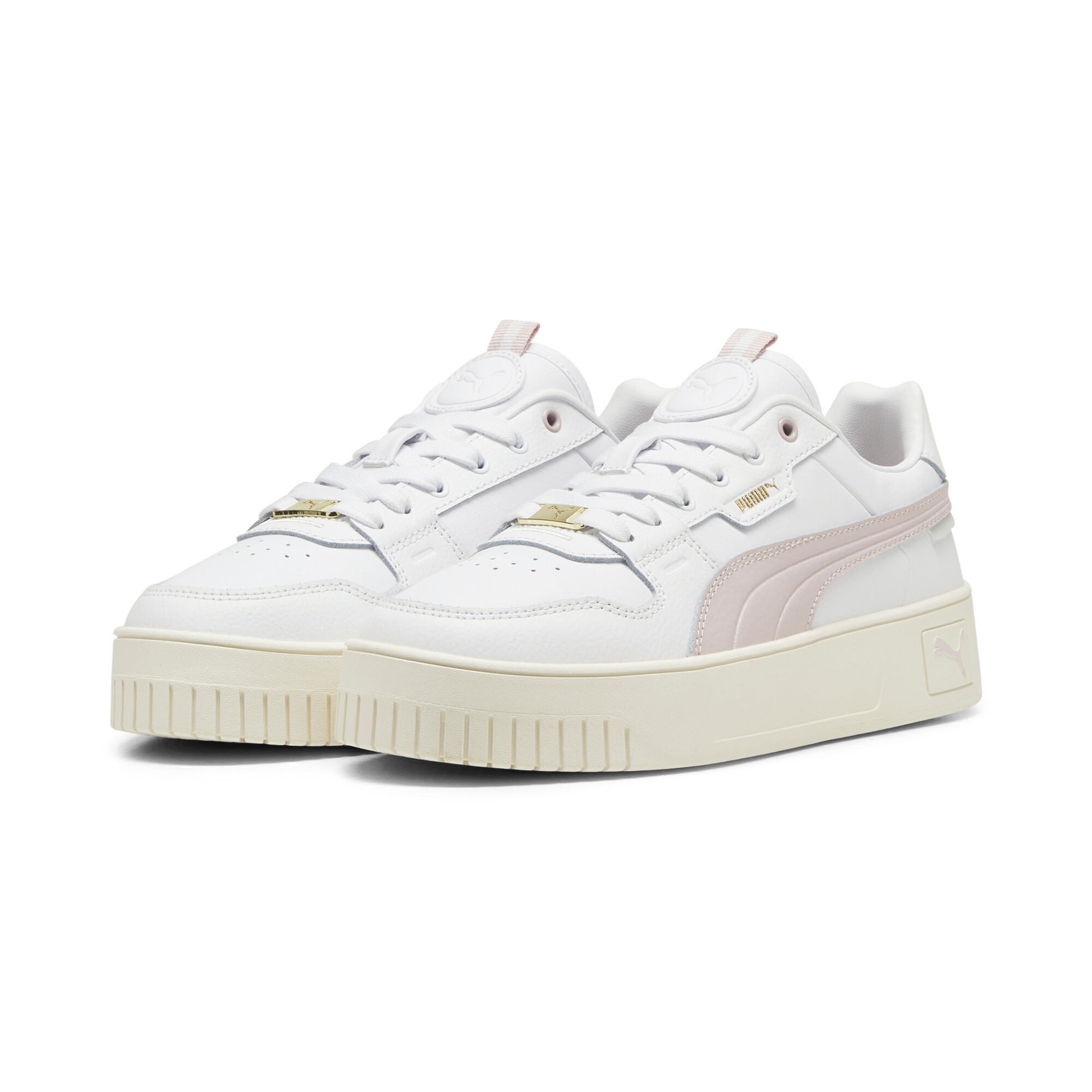 Women's Puma Carina Street Lux Sneakers, White, Size 37, Shoes