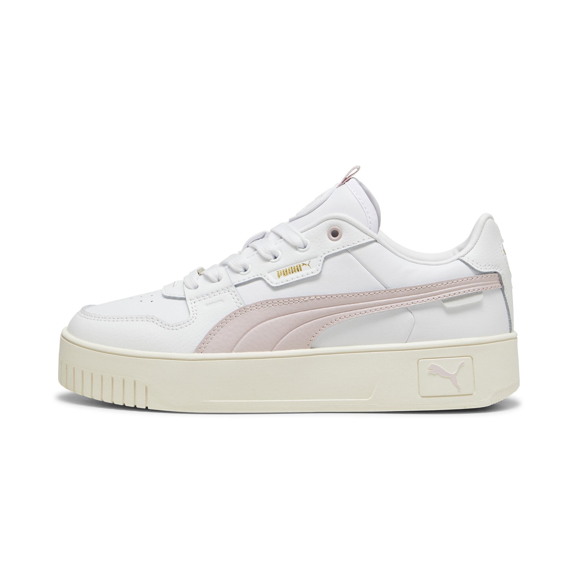 Puma Carina Street Lux Sneakers Damen Schuhe | White/Mauve Mist/Gold | Größe: 42.5