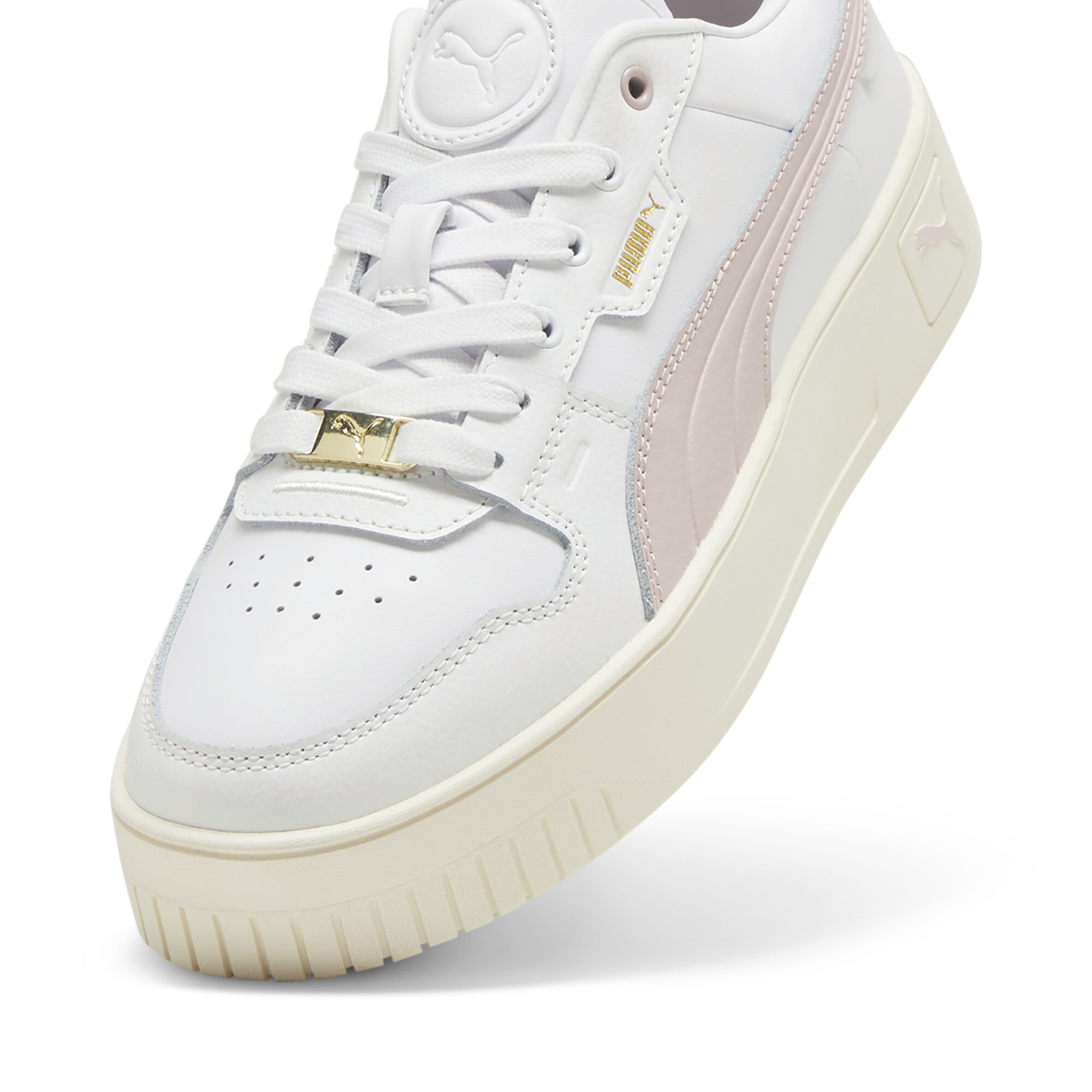 Women's Puma Carina Street Lux Sneakers, White, Size 37, Shoes