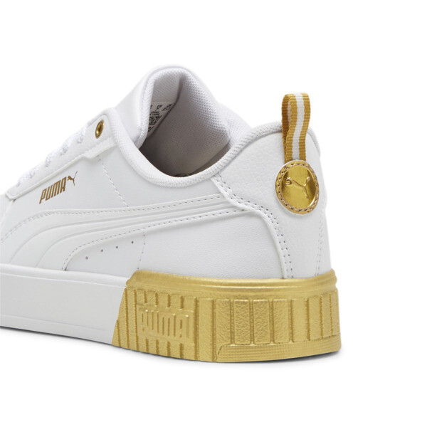 Puma sneakers womens white and gold clearance