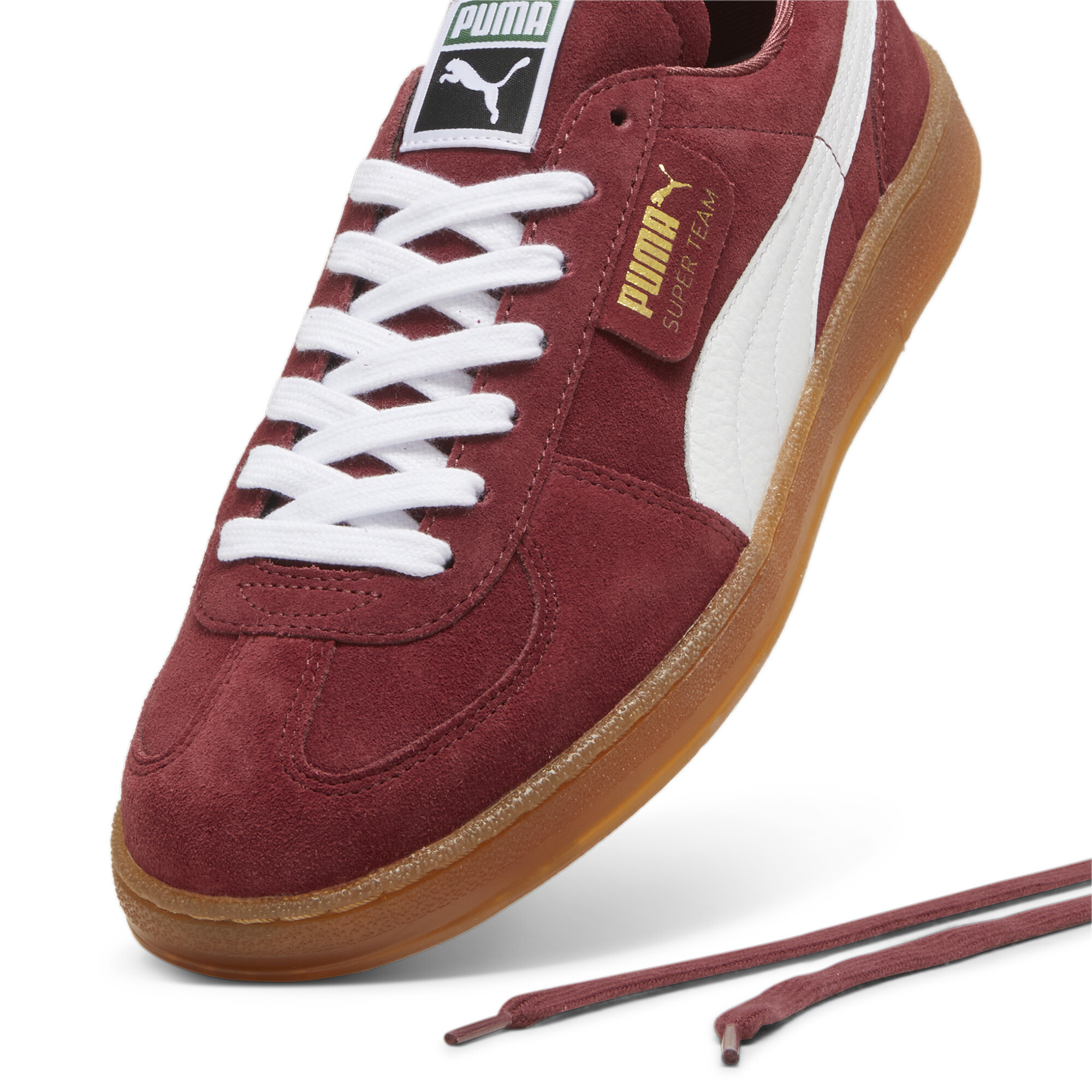 Super Team Suede sneakers, Rood/Wit, Maat 42,5 | PUMA