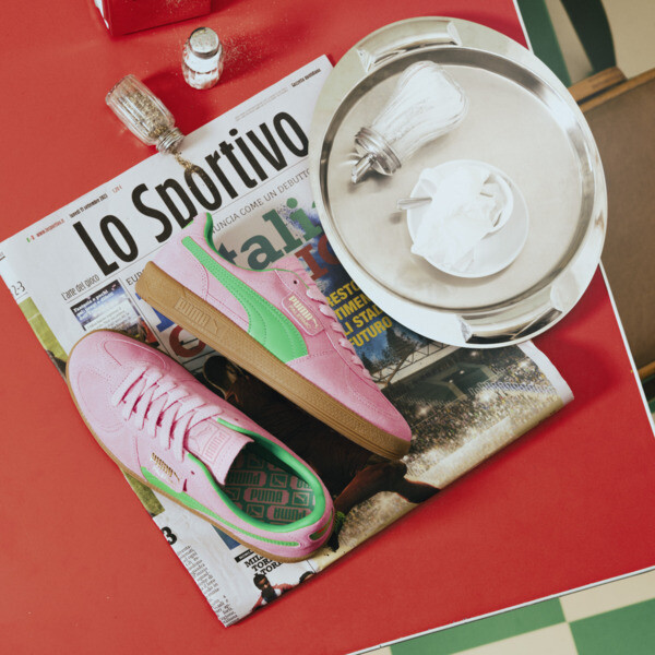 Puma suede verde y rosa 2025