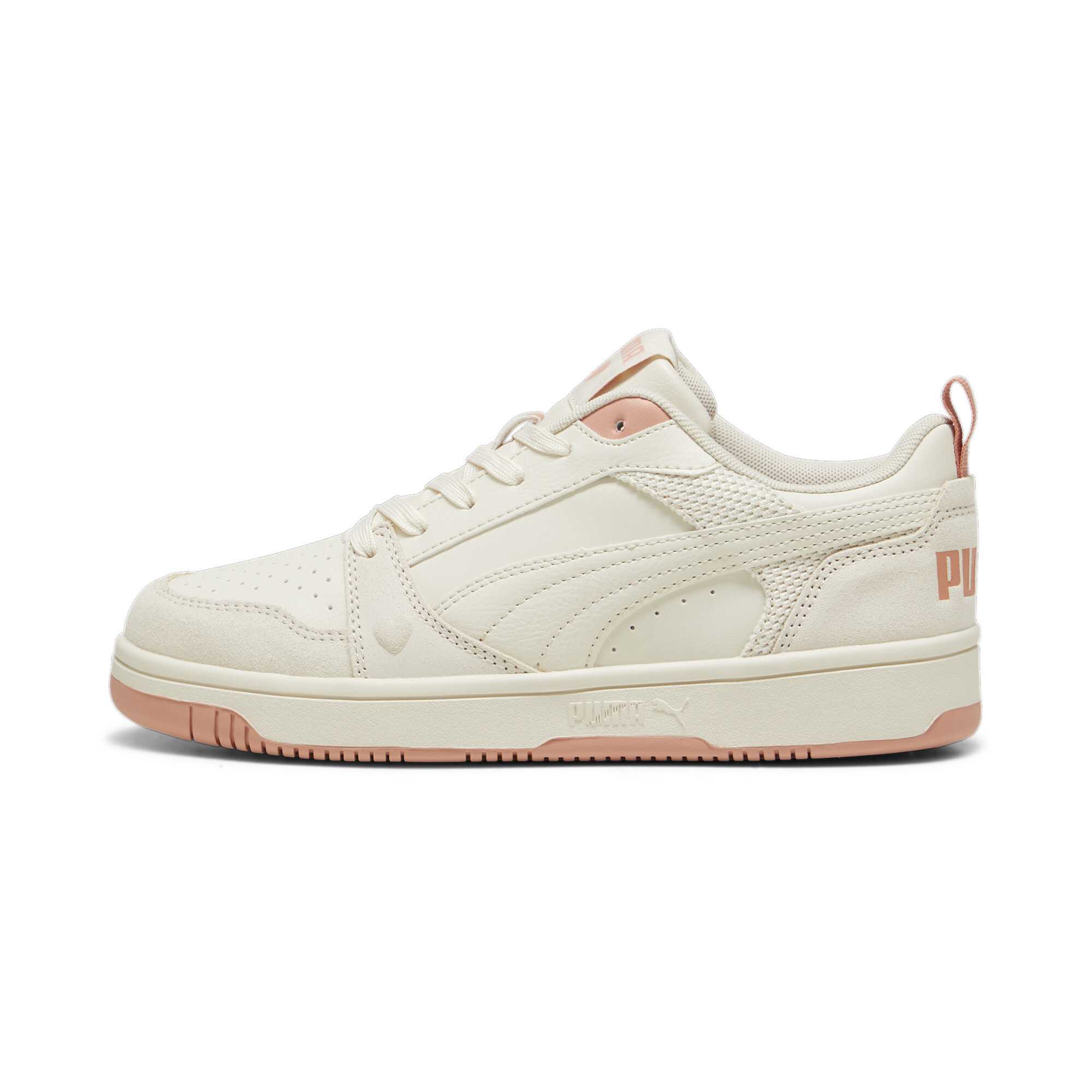 Puma Rebound v6 Low Coquette Sneakers Damen Schuhe | Alpine Snow/Deeva Peach | Größe: 35.5