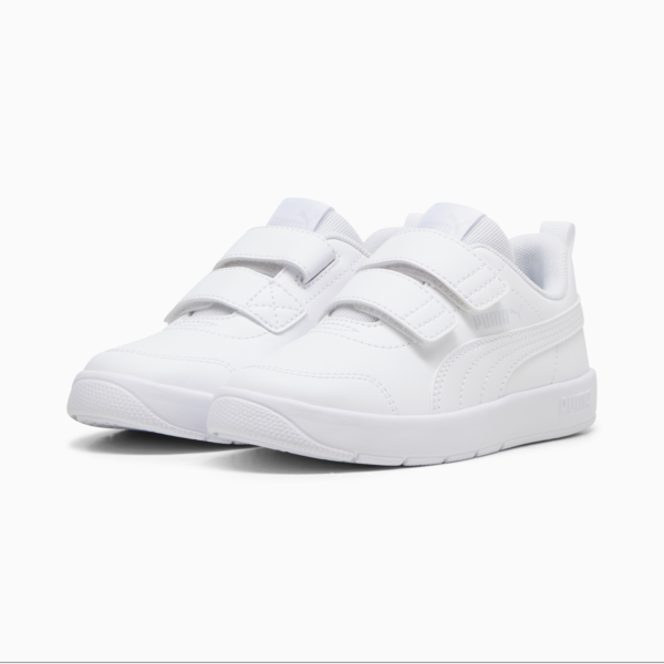 Courtflex V3 Sneakers Kids, PUMA White-PUMA White-Silver Mist, large-MEX