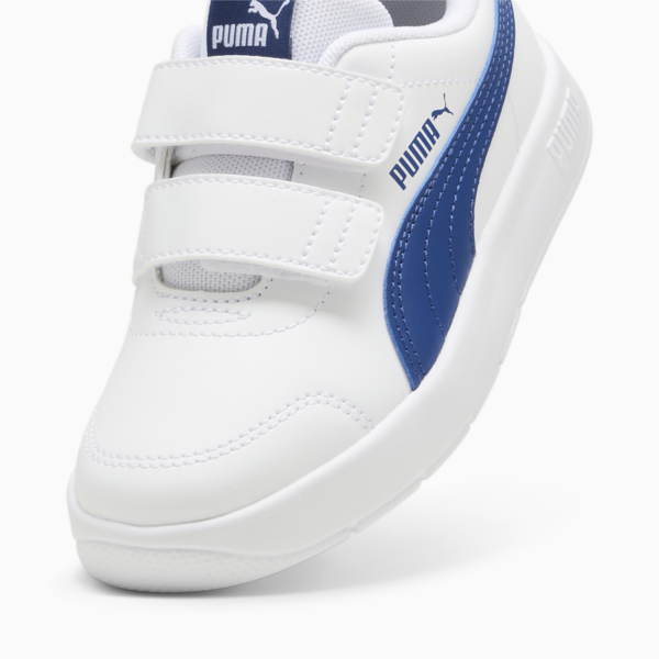 Tenis Courtflex V3 para niños, PUMA White-Clyde Royal, large-MEX