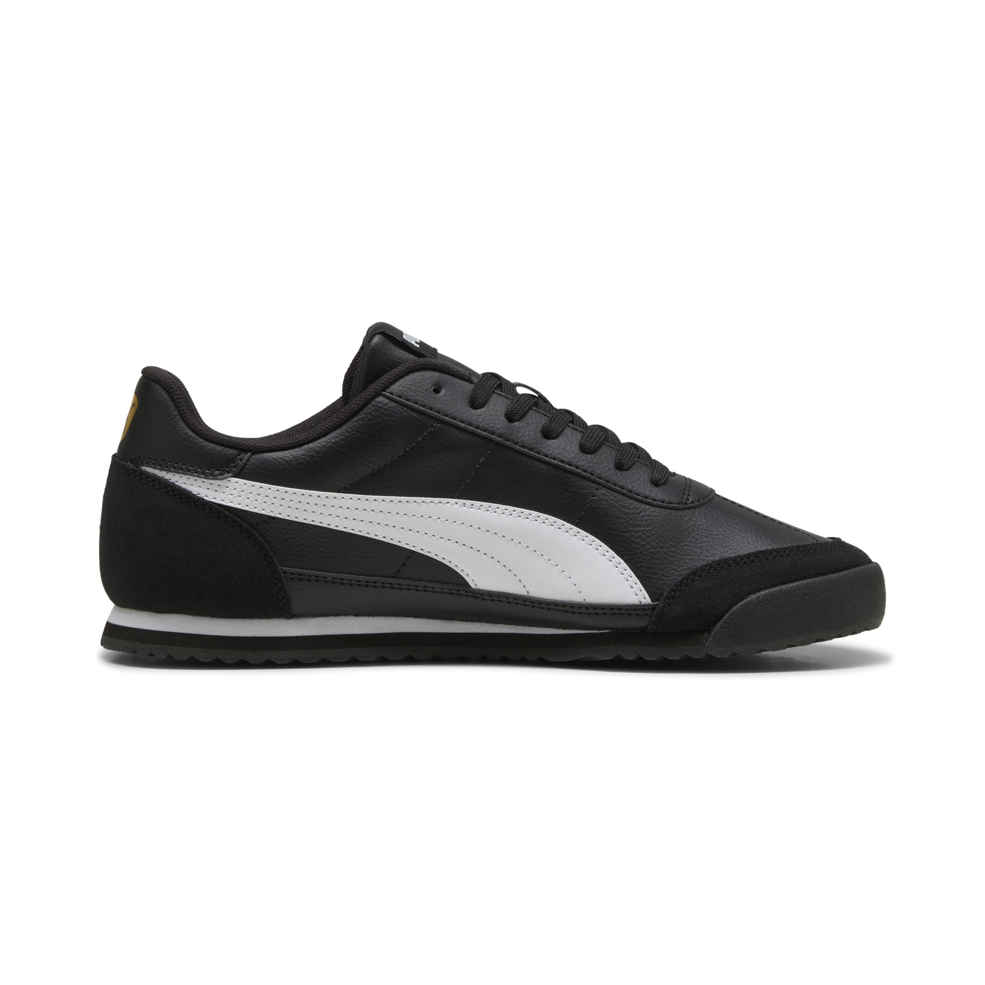 PUMA Turino II OG uniseks sneakers, Zwart/Wit/Goud, Maat 38,5 thumbnail 3