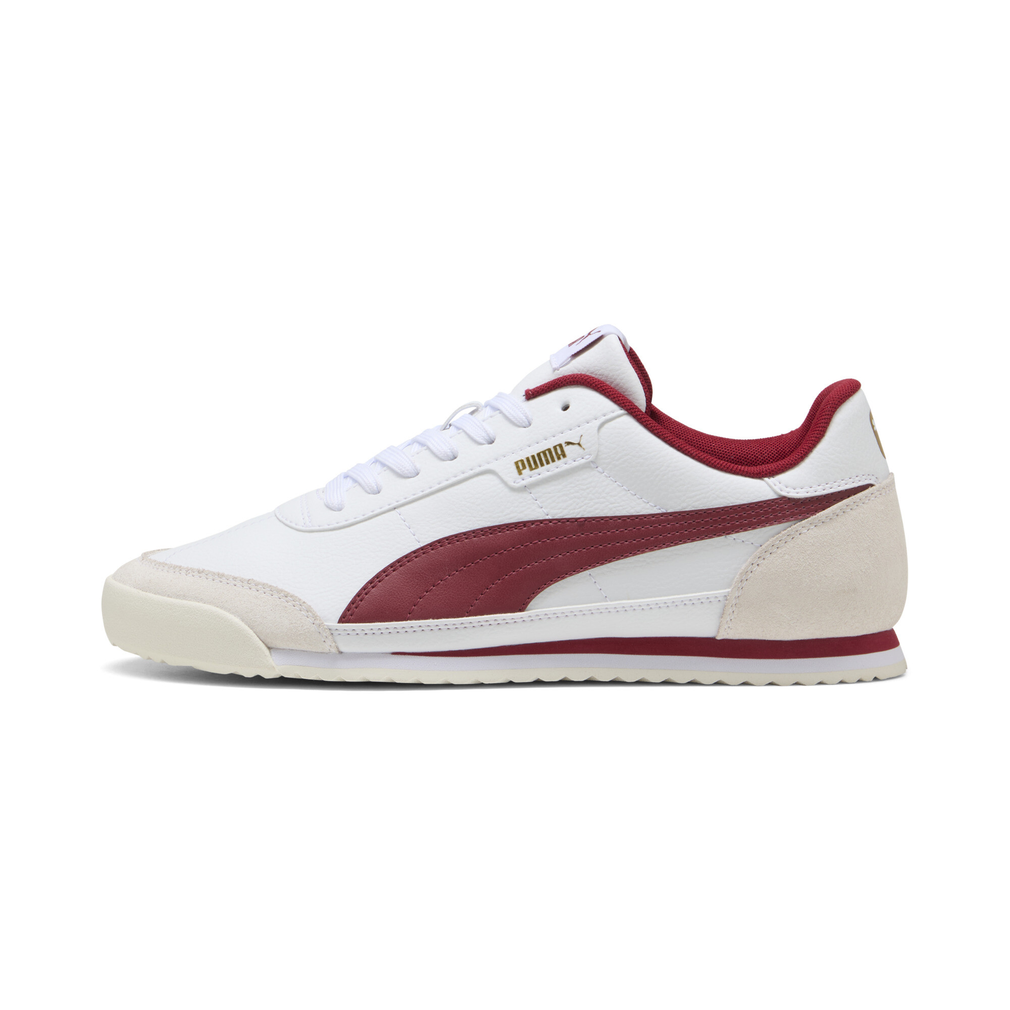 Puma Turino II OG Sneakers Unisex Schuhe | White/Dark Crimson/Warm White | Größe: 46