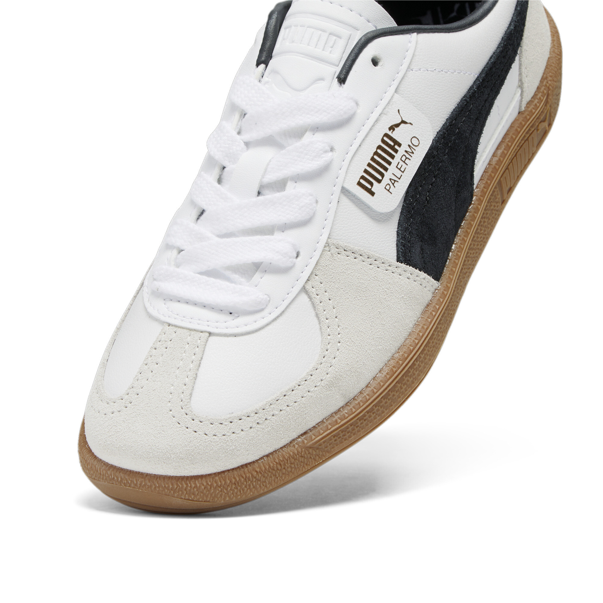Palermo leren sneakers voor Dames, Grijs/Wit, Maat 40 | PUMA