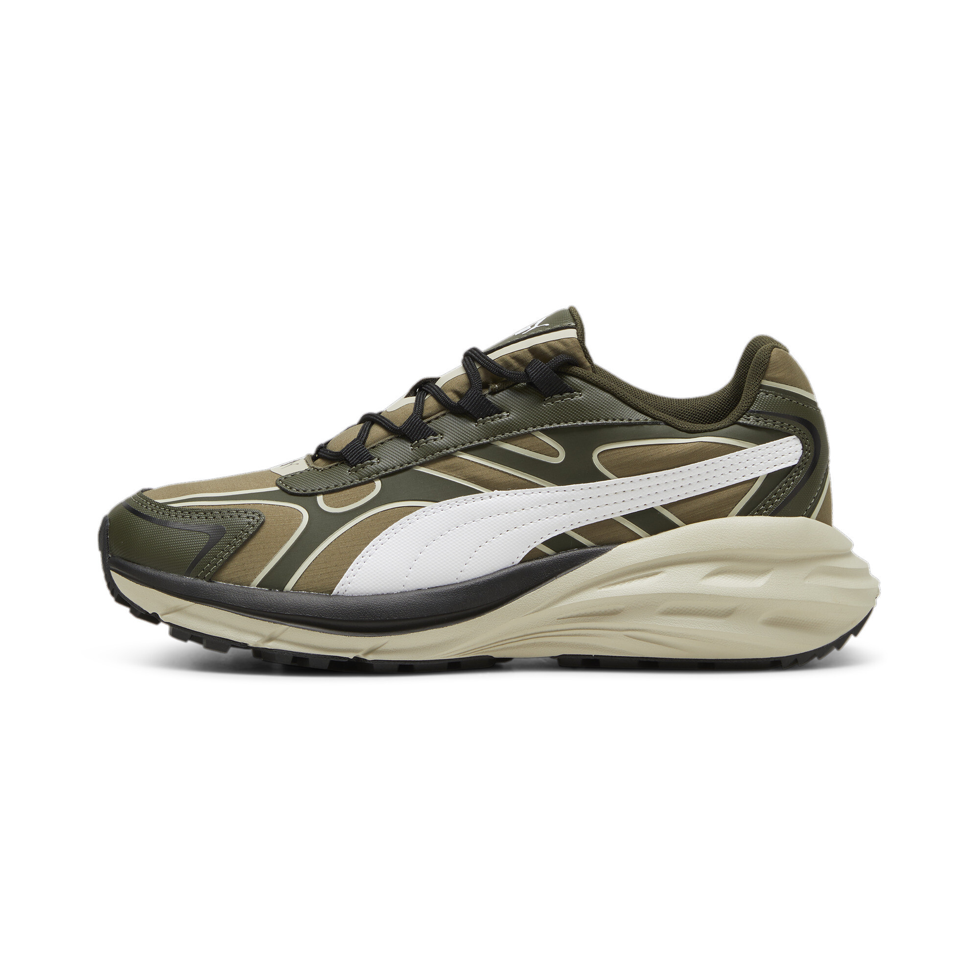 Puma Hypnotic LS Abrupt Sneakers Unisex Schuhe | Olive/White/Dark Olive | Größe: 41