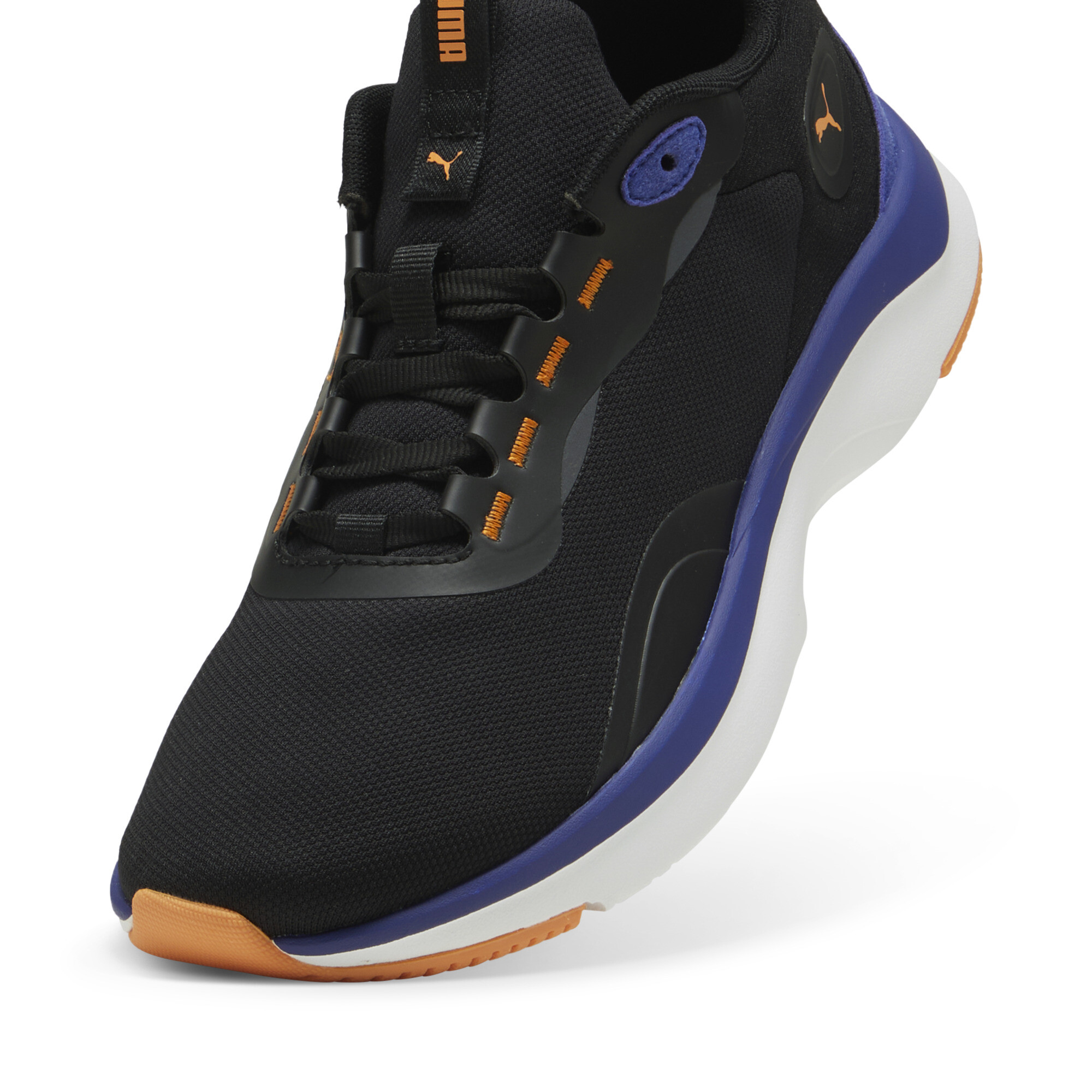 SOFTRIDE Orla sneakers voor Dames, Zwart/Grijs/Oranje, Maat 41 | PUMA