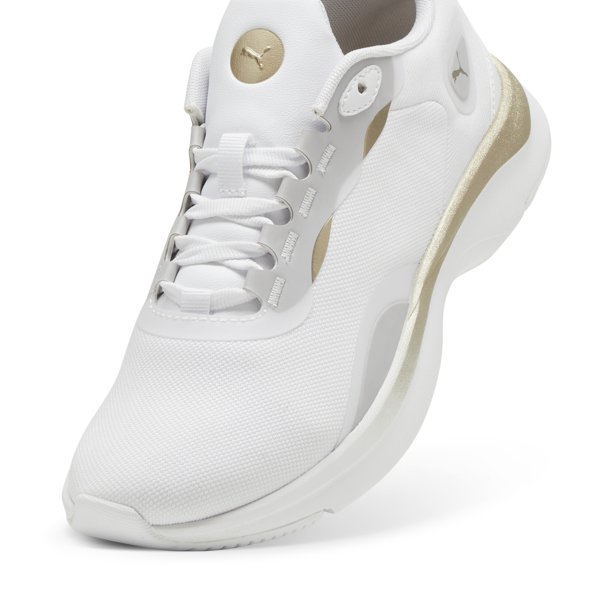 SOFTRIDE Orla Metallic Dream sneakers voor Dames, Wit/Goud, Maat 40,5 | PUMA