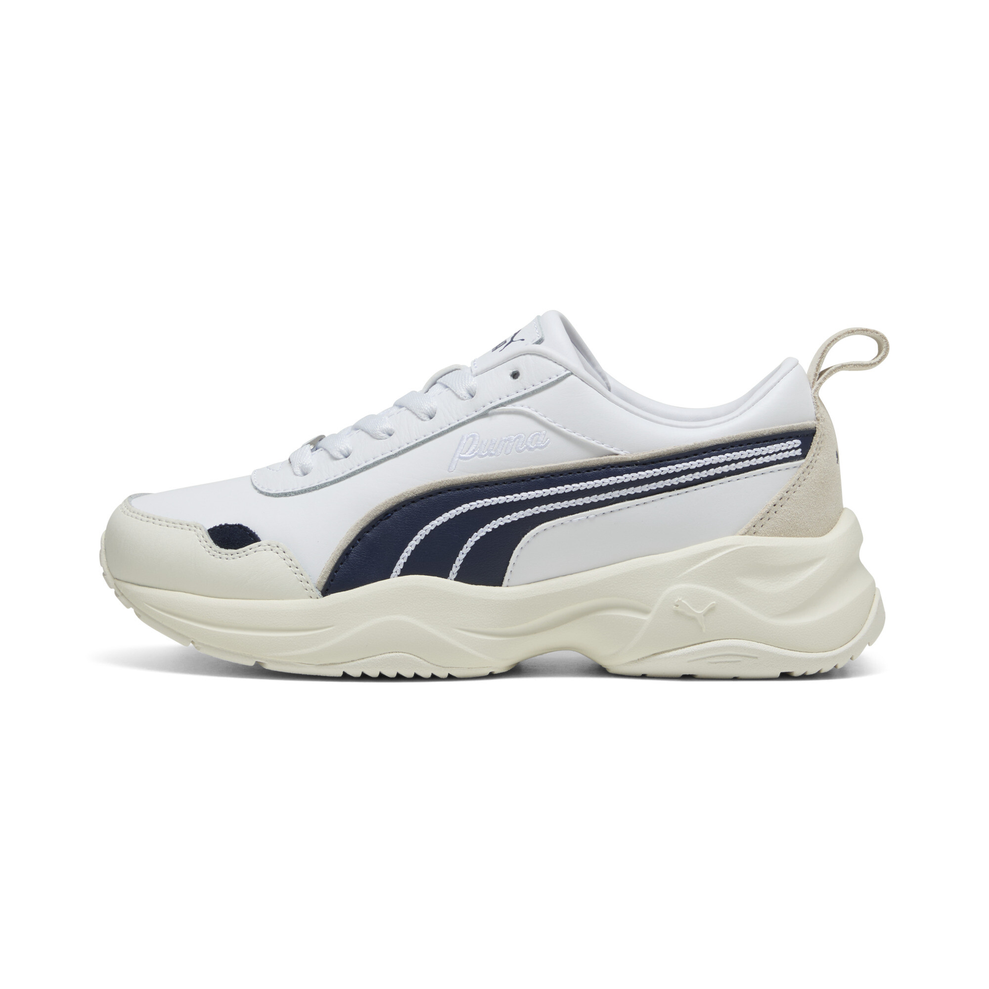 Puma Cilia Mode Lux Sneakers Unisex Schuhe Für Damen | Mit Colorful | White/Navy/Warm White | Größe: 38.5