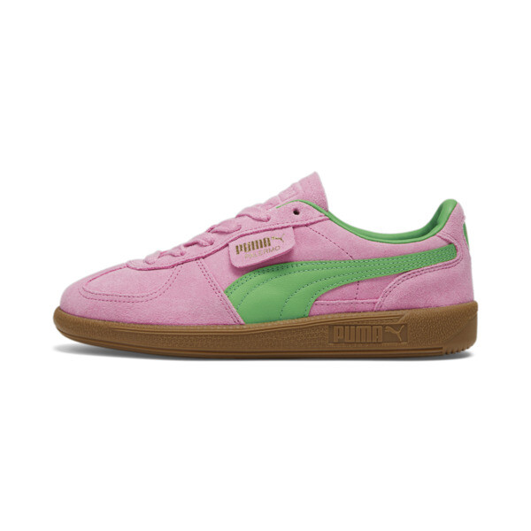 Puma Palermo Leather Sneaker In Pink Delight/green, Women's At Urban Outfitters In Pink Delight- Green-gum