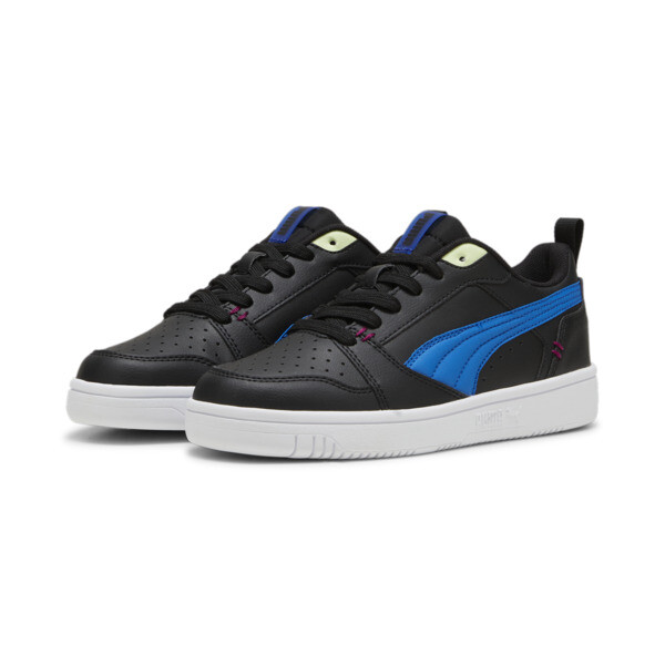 Rebound V6 Lo Mid 90s Sneakers Youth, PUMA Black-Hyperlink Blue-PUMA White, large-ZAF