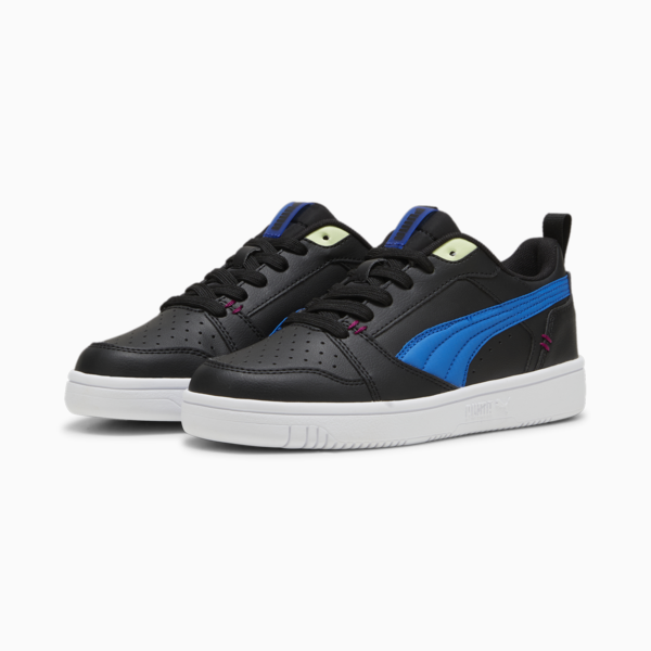 Rebound V6 Lo Mid 90s Sneakers Youth, PUMA Black-Hyperlink Blue-PUMA White, large-ZAF