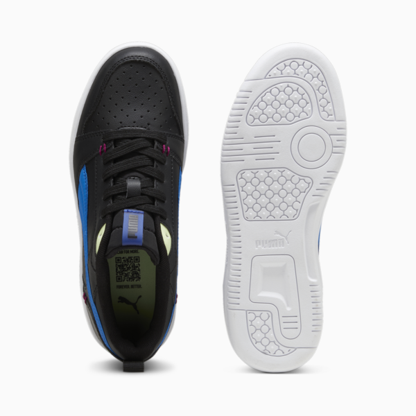 Rebound V6 Lo Mid 90s Sneakers Youth, PUMA Black-Hyperlink Blue-PUMA White, large-ZAF