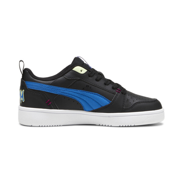 Rebound V6 Lo Mid 90s Sneakers Youth, PUMA Black-Hyperlink Blue-PUMA White, large-ZAF