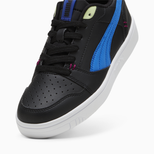 Rebound V6 Lo Mid 90s Sneakers Youth, PUMA Black-Hyperlink Blue-PUMA White, large-ZAF