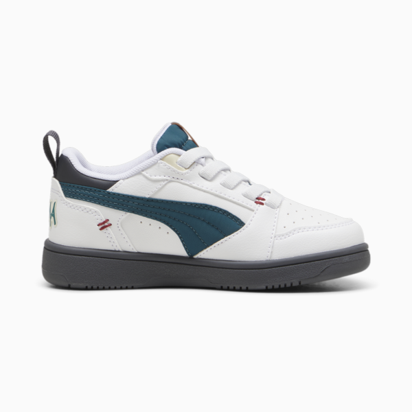 Tenis Infantiles Rebound V6 Lo Mid 90s, PUMA White-Cold Green-Galactic Gray, large-MEX